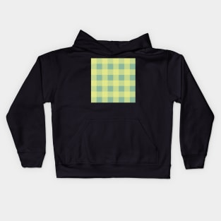 Orchard Plaid - Yellow and Green Kids Hoodie